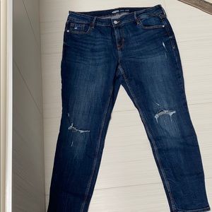 Old Navy Blue Denim Distressed Jeans